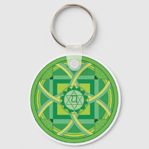 Anahata chakra Mandala Schlüsselanhänger