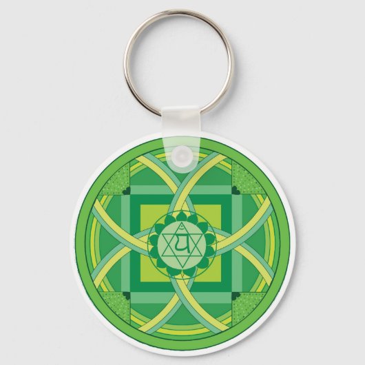 Anahata chakra Mandala Schlüsselanhänger (Vorderseite)