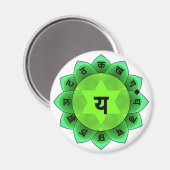 Anahata Das Herz Chakra Magnet (Vorderseite/Rückseite)
