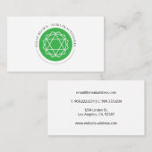 Anahata Heart Chakra Business Card Visitenkarte (Vorne/Hinten)