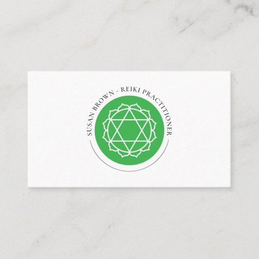 Anahata Heart Chakra Business Card Visitenkarte (Vorderseite)
