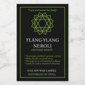 Anahata Heart Chakra Candle Label Lebensmitteletikett (Einzelnes Label)