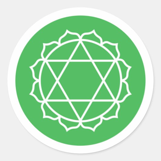Anahata Heart Chakra Classic Round Sticker (Vorderseite)