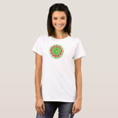 Anahata Heart Chakra Flowy Circle Top, White T-Shirt (Vorne ganz)