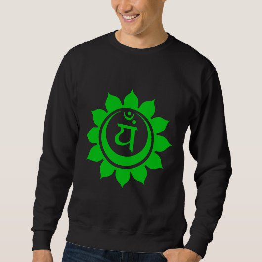 Anahata Heart Chakra Green Angepasst Scoop Sweatshirt (Vorderseite)