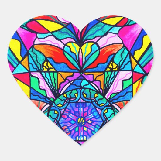 "Anahata - Heart Chakra" Heart Stickers (Vorderseite)