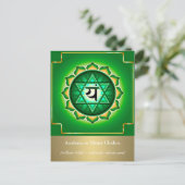 Anahata oder Heart Chakra Postcard Postkarte (Stehend Vorderseite)