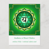 Anahata oder Heart Chakra Postcard Postkarte (Vorderseite)