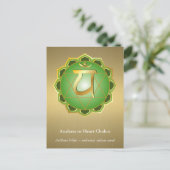 Anahata oder Heart Chakra Postcard Postkarte (Stehend Vorderseite)