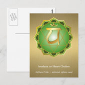 Anahata oder Heart Chakra Postcard Postkarte (Vorne/Hinten)