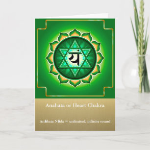 Anahata oder Herz Chakra Gruß-Karte Karte