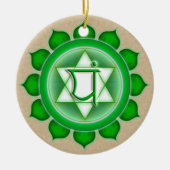 Anahata oder Herz des 4. Chakra Keramikornament (Vorne)