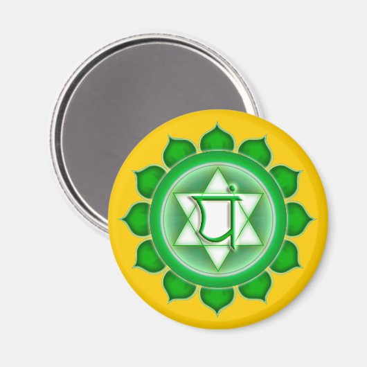 Anahata oder Herz des 4. Chakra Magnet (Vorderseite/Rückseite)
