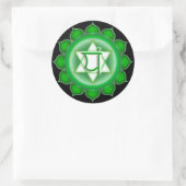 Anahata oder Herz des 4. Chakra Runder Aufkleber (Tasche)