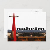 Anaheim CA Skyline mit Anaheim im Himmel Postkarte (Vorne/Hinten)