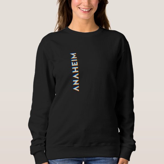 Anaheim California CMYK Glitch Type Sweatshirt (Vorderseite)