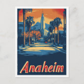 Anaheim California USA Vintage Travel Illustration Postkarte (Vorderseite)