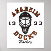 Anaheim Ducks Hockey Mask White Officially License Poster (Vorne)