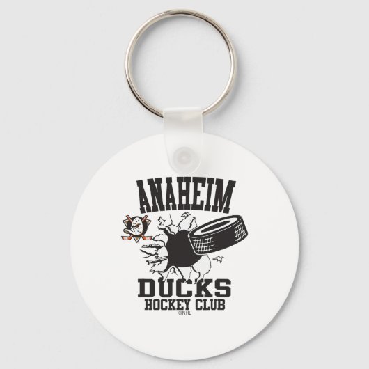 Anaheim Ducks Hockey Puck Burst Orange Officially  Schlüsselanhänger (Vorderseite)