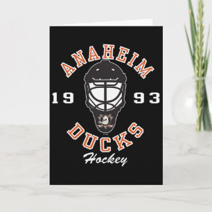 Anaheim Ducks Hockeymaske Schwarz Offiziell Lizenz Karte