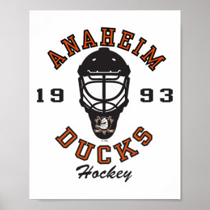 Anaheim Ducks Hockeymaske Weiß Offiziell Lizenzier Poster