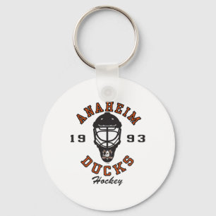 Anaheim Ducks Hockeymaske Weiß Offiziell Lizenzier Schlüsselanhänger