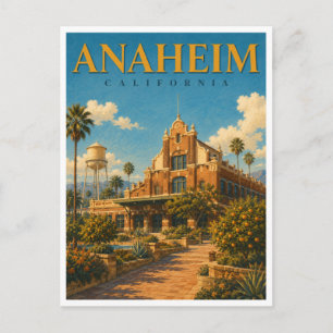 Anaheim Kalifornien Castle Skyline GeoSaga Postkarte
