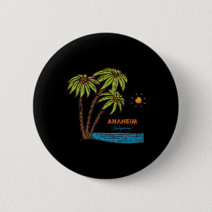 Anaheim, Kalifornien Surfen Vintage Retro Strand H Button