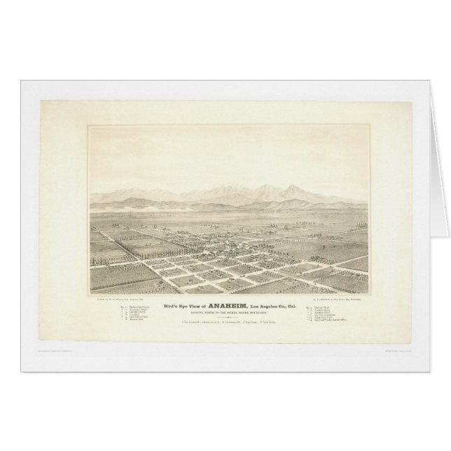 Anaheim, panoramische Karte CA (0025A) - wieder (Vorderseite (Horizontal))