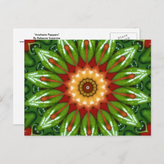 Anaheim-Paprikaschoten Postkarte (Vorne/Hinten)