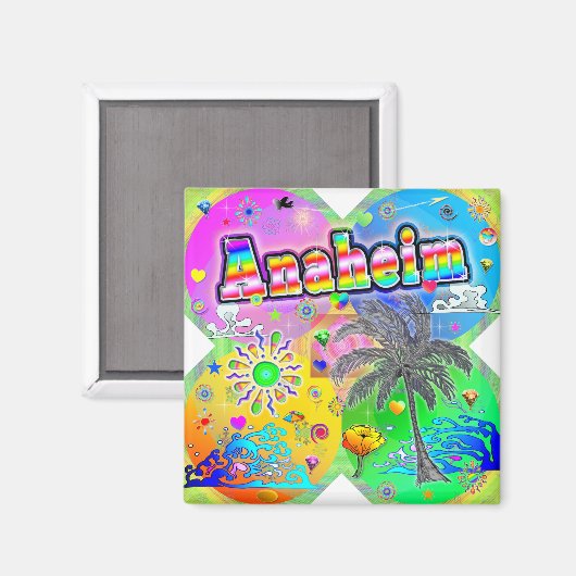 Anaheim Quadro Seasons Magnet (Vorderseite/Rückseite)