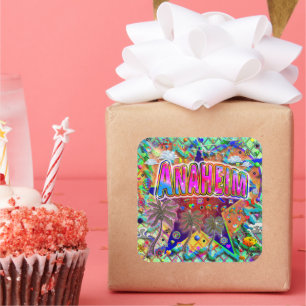 Anaheim-Risikofaktor-Aufkleber Quadratischer Aufkleber