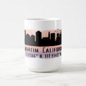 Anaheim Skyline Latitude und Länge Kaffeetasse (Mittel)