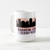 Anaheim Skyline Latitude und Länge Kaffeetasse (Vorderseite Links)