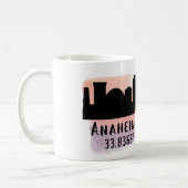 Anaheim Skyline Latitude und Länge Kaffeetasse (Links)