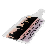 Anaheim Skyline Latitude und Länge Schneidebrett (Ecke)