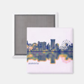 Anaheim Skyline Magnet (Vorderseite/Rückseite)