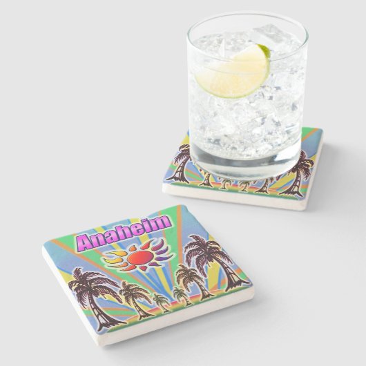 Anaheim Summer Liebe Untersetzer (Seitenansicht)
