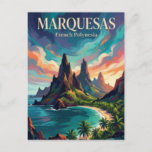 Anaho-Bucht Französisch-Polynesien Postkarte