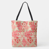 Anahola Bay Hawaiian Abstrakt Floral Coral Tasche (Rückseite)