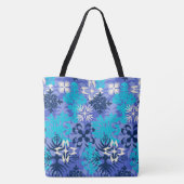 Anahola Bay Hawaiian Abstrakt Floral Peri Tasche (Rückseite)