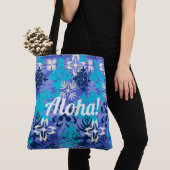 Anahola Bay Hawaiian Abstrakt Floral Peri Tasche (Von Nahem)
