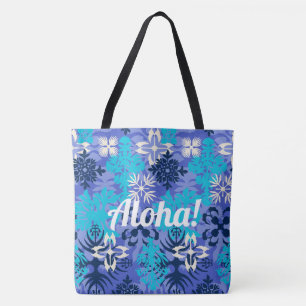 Anahola-Bucht Hawaiian Abstract Floral Peri Tasche