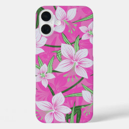 Anaina Hou Hawaiian Tropical Floral Pink iPhone 16 Plus Hülle