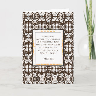 Anais Nin Friendship Card Karte