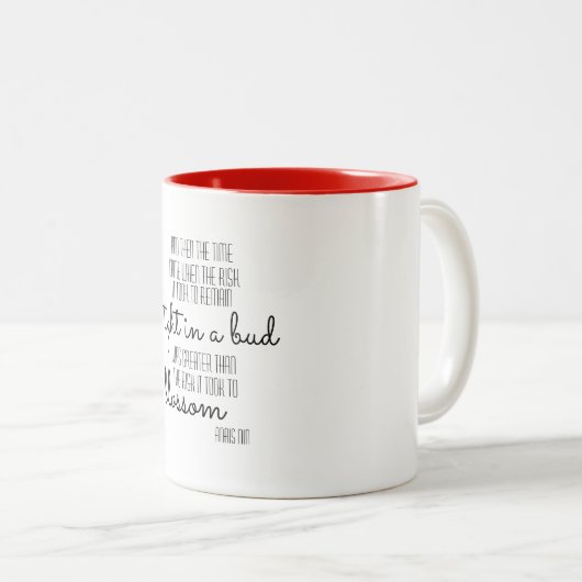 Anais Nin Inspirational Zitat-Tasse Zweifarbige Tasse (VorderseiteRechts)