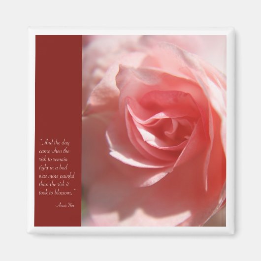 Anais Nin Quote Magnet in Pink (Vorne)