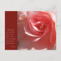 Anais Nin Quote Postcard in Rosa