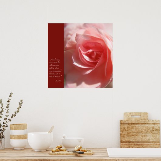 Anais Nin Quote Poster in Pink (Küche)