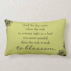 Anais Nin Risk Quote Throw Kissen